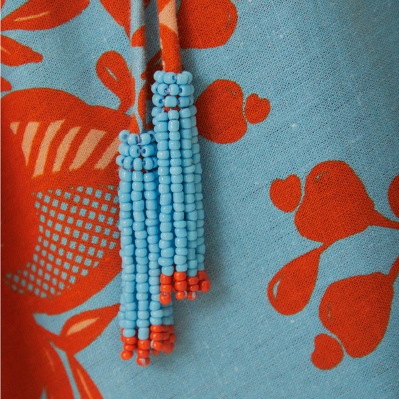 Farm Rio Blue Lace Garden Midi Dress. - Picture 4 of 8